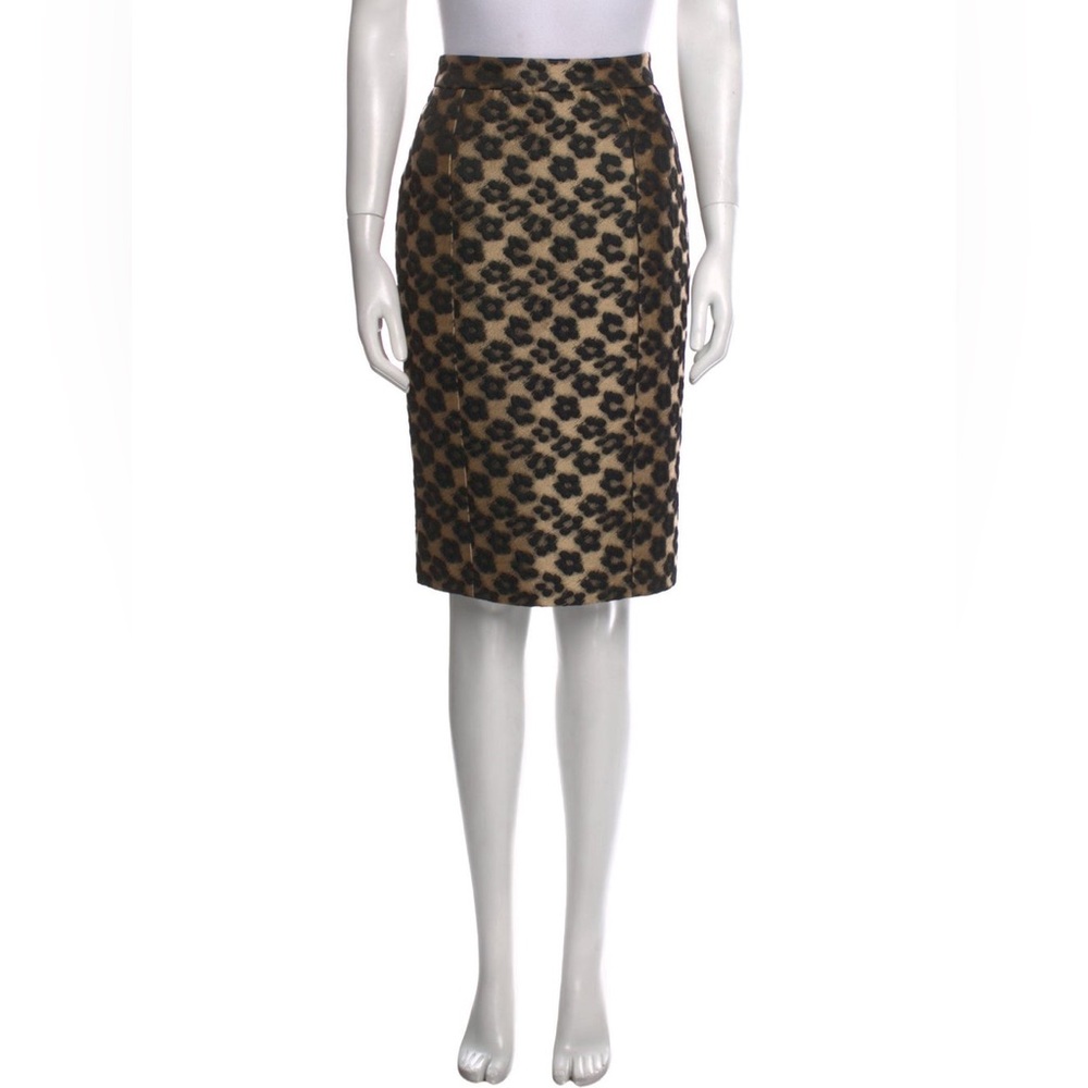 Red Valentino leopard print pencil skirt